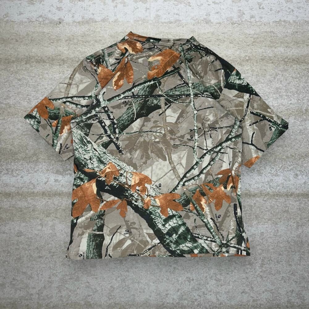 Vintage 90s fusion 3D Hunting Camo Shirt Mens M Short Sleeve Outfitters Ridge - Picture 2 of 4